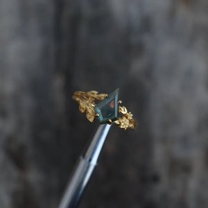 Anillo de piedra labradorita Plata de Ley 925 sólida 18K chapado en oro para mujer compromiso boda Navidad día regalo anillo joyería fina - Product Image 2