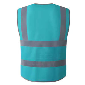 Chaleco de seguridad sin mangas de alta visibilidad con cinta reflectante para trabajadores de la construcción y exteriores - Product Image 4
