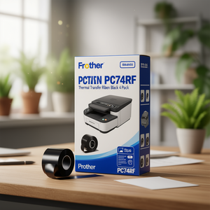 Cinta de Transferencia Térmica Negra para Brother PC74RF, Paquete de 4 - Product Image 3