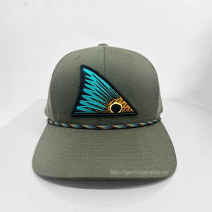 Injae Vina Chapeaux de camionneur tissés personnalisés Chapeaux de camionneur réglables Chasse/pêche en plein air Chapeaux de camionneur 6 panneaux Casquettes de pêche Gorras - Product Image 1