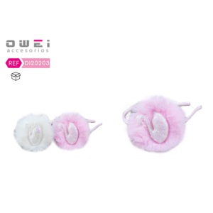 Diadema con forma de cisne de colores mezclados - Product Image 1