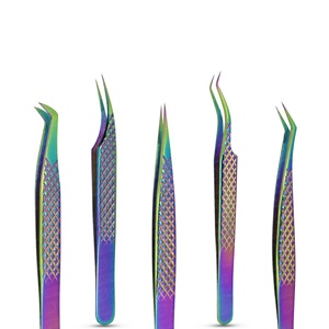 Pinzas de pestañas de titanio con estilo con punta afilada a mano pinzas probadas a mano de acero japonés disponibles en todos los ángulos - Product Image 3