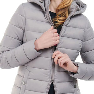 Wholesale Custom High Quality Women's Winter Knitted Puffer Jacket Breathable <b>Waterproof</b> Eco-Friendly Cotton Polyester <b>Zipper</b> - Product Image 2