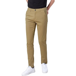 Pantalones chinos de algodón para hombre, Pantalones chinos ajustados a precio bajo, directo de fábrica - Product Image 1
