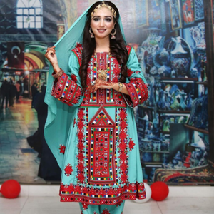 Hot Selling Custom Design Hand Embroidered Breathable Balochi Dress Afghan Women Dresses Traditional Balochi Dresses for Woman - Product Image 3