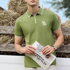 Polo à fermeture éclair tendance pour homme avec tissu confortable et look élégant Polo à fermeture éclair pour homme - Product Image 6