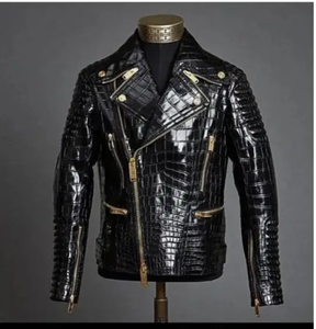 Chaqueta de Cuero para Hombre Disponible al por Mayor, Totalmente Personalizable, Transpirable, Cómoda, de Última Moda, Antiarrugas - Product Image 3