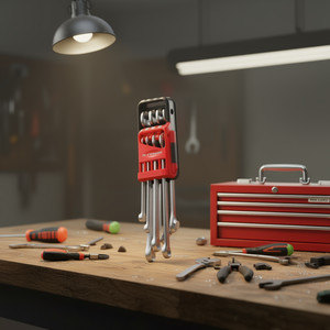 ชุดประแจหกเหลี่ยมแบบยาวขนาดเมตริก 8 ชิ้น ยี่ห้อ Facom พร้อมคลิปหนีบ สะดวกสำหรับงาน DIY และงานมืออาชีพ - Product Image 3