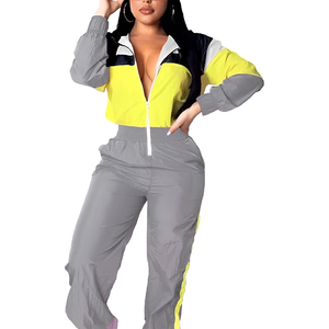 Ensemble coupe-vent élégant et léger pour femmes, taille haute, coupe-vent, grande taille pour la course et le fitness - Product Image 1