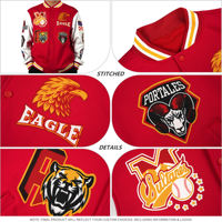 Kualitas tinggi grosir harga pabrik kustom bordir Patch Baseball kolase universitas jaket di Pakistan