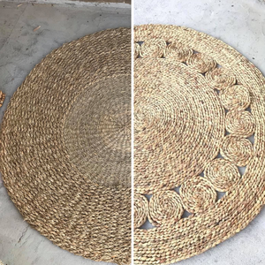 Alfombras de suelo para el hogar con cáscara de maíz de algas marinas de alta calidad, alfombrillas y almohadillas de escritorio, decoración de suelo interior de mimbre seguro Natural - Product Image 5