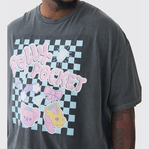 Camiseta holgada vintage lavada con ácido de algodón 100% personalizable de alta calidad ecológica de talla grande transpirable con estampado digital - Product Image 3