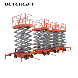 โต๊ะยกไฮดรอลิกแบบกรรไกร 8 เมตร 10 เมตร รถยกแบบกรรไกรเคลื่อนที่ แท่นยกแบบกรรไกรเคลื่อนที่ แท่นทำงานบนที่สูงสำหรับการขนย้ายวัสดุในโรงงาน - Product Image 3