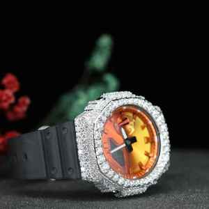 Reloj Mecánico de Lujo Personalizado de Acero Inoxidable con Zafiro Dorado y Diamantes VVS1, Estilo Hip Hop, Unisex - Product Image 4