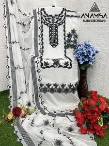 Confort d'été meilleure qualité prêt à porter AFGHAN spécial belle broderie travail fête porter tissu indien - Product Image 4