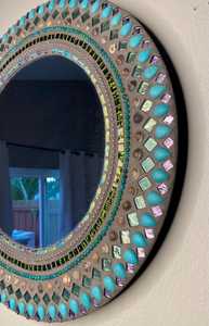 กระจกตกแต่งทรงกลม17 1/2โมเสคปรับแต่งได้ทันสมัยสีตามต้องการ - Product Image 2