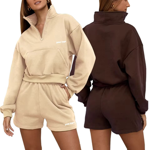 Winter Elegant Luxury Lounge Wear Women Cotton Long Sleeve High Stretch Jogger Wear Wholesale Female Knit Ribbed Two <b>Piece</b> Set - Product Image 4
