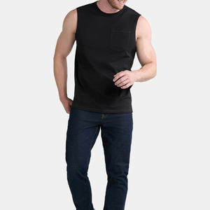 Nueva llegada rutina diaria sin mangas ropa de fitness entrenamiento hombres gimnasio camiseta sin mangas para hombres venta al por mayor logotipo personalizado correr camiseta músculo - Product Image 3