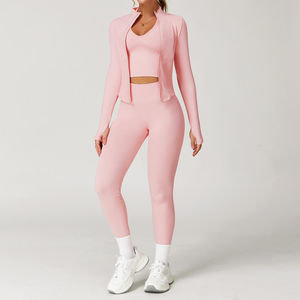 Wojioeer ชุดเล่นโยคะบราสำหรับผู้หญิงชุดเล่นโยคะเสื้อแจ็กเก็ตอ่อนนุ่มใส่วิ่งเล่นฟิตเนส - Product Image 2