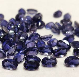 Iolite ธรรมชาติรูปไข่ตัด3X5มม. ตัดเหลี่ยมเพชรพลอย iolite หลวม - Product Image 6
