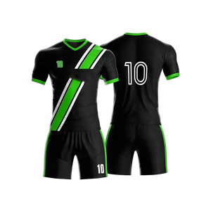 Customizable Football Uniform Set Short Sleeve Elastic Waist Unisex All Seasons Quick Dry Breathable 100% <b>Polyester</b> Fabric - Product Image 3