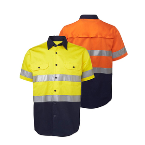 Venta al por mayor 100% Camiseta de poliéster Camiseta de rugby reflectante Trabajo DE SEGURIDAD Camisa de construcción - Product Image 1