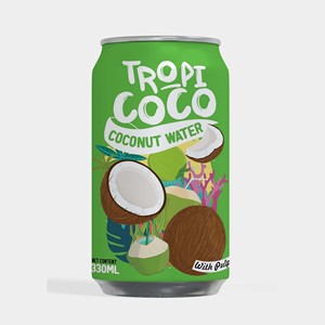น้ำมะพร้าว tropicoco 330มล. พร้อมเยื่อ100% ธรรมชาติกรองบรรจุในขวดส่งตรงจาก bentre เวียดนาม-ตัวอย่างฟรี - Product Image 2