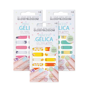 ShineB-tiras de Gel para uñas para niña, envolturas de uñas de princesa GELICA, pegatinas de uñas fáciles, diseño de corazón, salón de alta calidad - Product Image 1