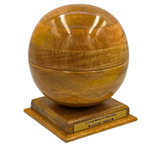 Urna Esférica de Madera Estilo Americano Marca Lavihexco al por Mayor para Cenizas de Adultos, de Vietnam, con Empaque Personalizado, Artículos Funerarios - Product Image 3