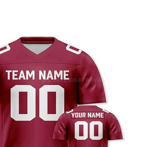 Maillots de football américain personnalisés broderie en gros directe d'usine maille de polyester à séchage rapide vêtements pour jeunes et adultes - Product Image 3
