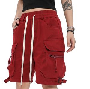 Nuevos shorts casuales de verano 2026 para mujer, shorts cargo con cordón, bolsillos, estilo urbano, holgados y extragrandes. - Product Image 4