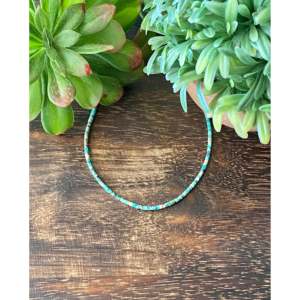 Collares Heishi Navajo Hechos a Mano con Turquesa y Plata de Ley, Cuentas en Forma de Corazón con Perla y Diamante, Estilo Religioso, Regalo - Product Image 1
