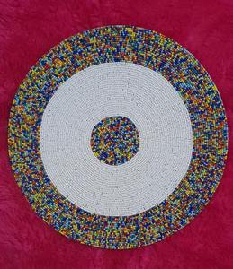 Camino de Mesa con Cuentas con Diseño de Mariposas y Flores de Colores, Mantel Individual Decorativo Hecho a Mano para Bodas - Product Image 1