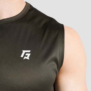 Camisetas sin mangas de poliéster de secado rápido Olive Bounce para hombre - Product Image 5