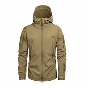 Chaqueta Softshell con cremallera Unisex con capucha a prueba de viento estilo informal cierre de cremallera ligera chaqueta a prueba de viento - Product Image 1