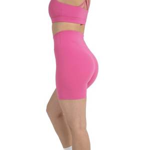 Shorts de Yoga croix taille haute hanche levage Nylon Gym court Yoga Fitness femmes cyclisme serré élastique respirant Shorts de sport - Product Image 3