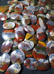 คุณภาพสูงทำด้วยมือสีแดงมอสโมราอัญมณีธรรมชาติแบบชาวอินโดนีเซียสำหรับการทำสร้อยคออัญมณีสีแดง - Product Image 4