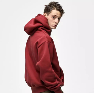 Sweat-shirts à capuche surdimensionnés pour hommes, couleur unie, de haute qualité, personnalisés, en coton uni de haute qualité - Product Image 3