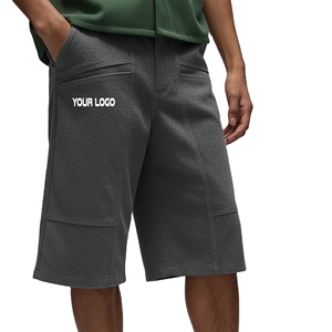 Pantalones cortos deportivos de alta calidad para hombre, informales, a la moda, 100% algodón, transpirables, con bolsillos laterales, estilo hip hop, para primavera/verano. - Product Image 1