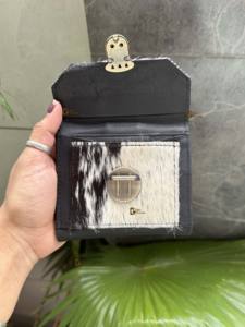 Monedero de cuero de vaca Real de alta calidad, elegante cartera de mano, tarjetero, estilo occidental, monedero de mano Unisex - Product Image 2