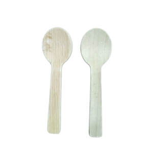 Cuillères à feuilles de palmier biodégradables écologiques de haute qualité couverts jetables pour la vaisselle de Dessert en gelée de yaourt pour les fêtes - Product Image 3