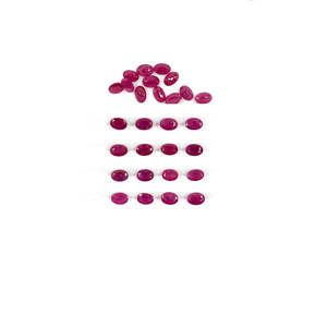 Rubis naturel du Mozambique, ovales calibrés, non traités, 3x5mm, 6x4mm, en forme de coussin, poli, traité thermiquement, rouge rose - Product Image 3