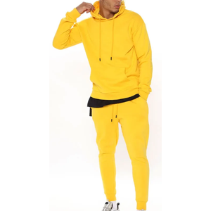 Ensemble sweat à capuche unisexe personnalisable solide de maternité en coton épais de haute qualité et pantalon de survêtement - Product Image 1