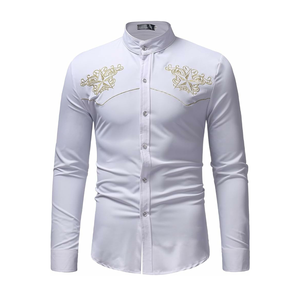 OEM Light Color Vintage Long Sleeves Men's Business Casual Breathable Fashion Classic <b>Dress</b> Shirts 2024 - Product Image 5