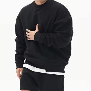 Sudadera de Alta Calidad de 430 g/m², Lisa, de Felpa Gruesa, Cuello Redondo, Hombros Caídos, con Logotipo Personalizado, Sudadera para Hombre, Corte Cuadrado, con Capucha - Product Image 3