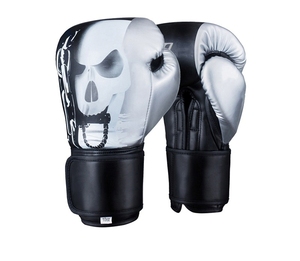 Gants de boxe en cuir noir personnalisables pour l'entraînement en plein air Gants de boxe universels pour le sport MMA Logo confortable - Product Image 1