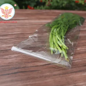 新鲜蔬菜和水果用PP opp袋制造商，蔬菜用有孔的自粘塑料袋