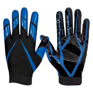 Gants de football américain personnalisés, légers, super adhérents, à doigts entiers, avec paume en silicone antidérapante et respirante - Product Image 3