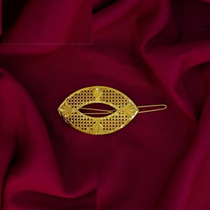 Pasador de Pelo de Filigrana Dorada Vintage de Lujo, Clip de Pelo de Metal de Alta Calidad para Mujeres, Novias, Diseño Hueco Elegante, Joyería Musulmana para Mujeres - Product Image 4