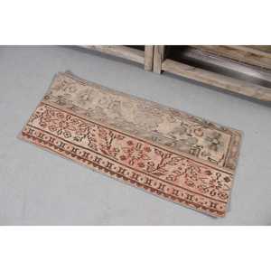 พรมวินเทจ ขนาด 1.3x3.2 ฟุต (41x99 ซม.) สีน้ำตาล ลายต้นไม้และพืช พรมตุรกี - Product Image 2